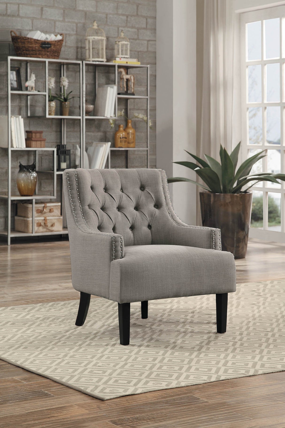 Charisma Fabric Accent Chair, Taupe