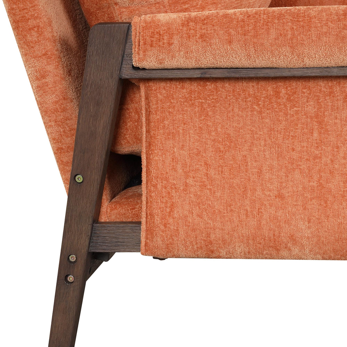 Kelly Velvet Accent Armchair, Orange