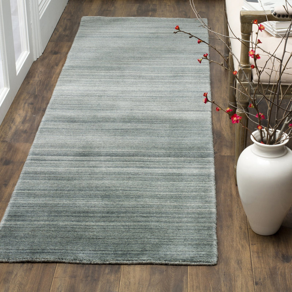 Himalaya Collection 6' Square Taupe HIM820B Handmade Premium Wool Area Rug