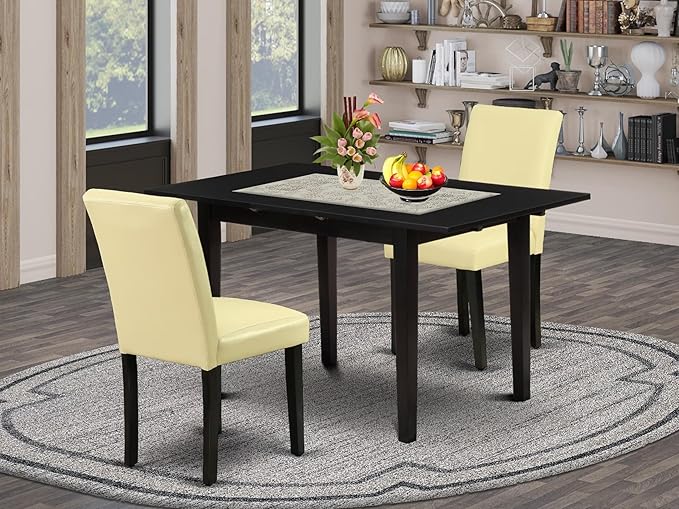 NOAB5-BLK-61 5 Piece Dining Table Set Includes a Rectangle Dining Room Table