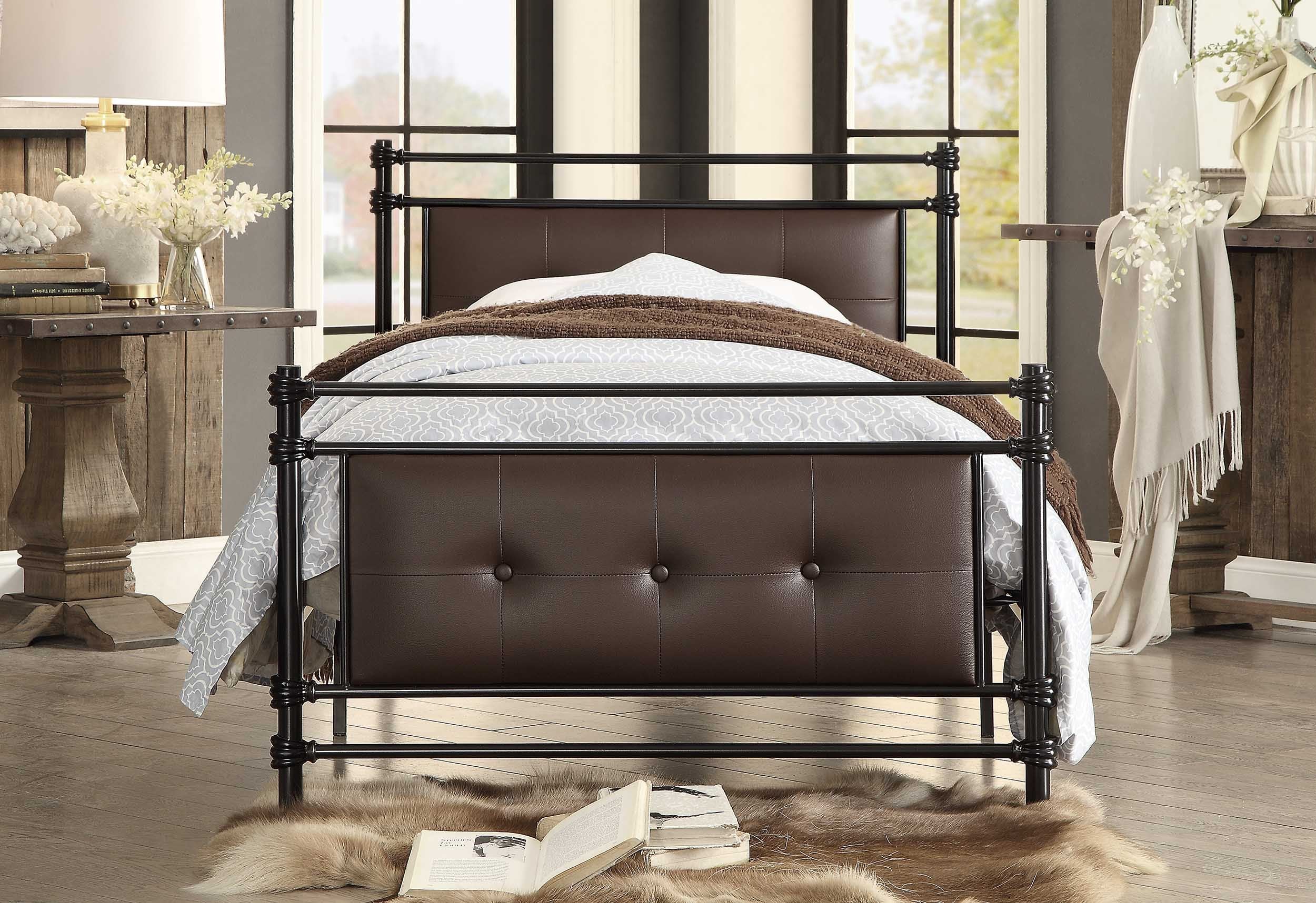 Homelegance Jayla Metal Platform Bed, Twin, Black