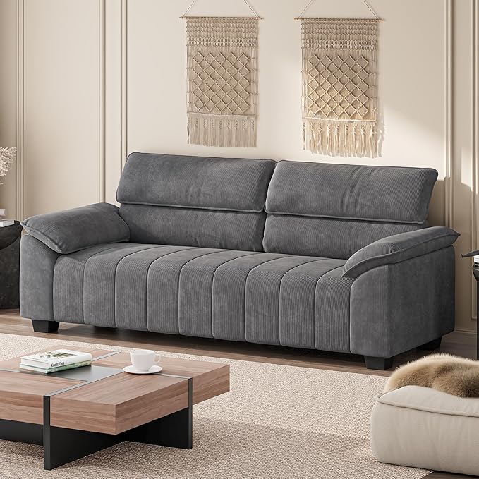 82.7" Sofa, Comfy Sofa Couch with Deep Seats, Modern Sofa Couch- 3 Seater Sofa
