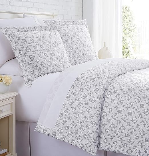 100% Cotton Duvet Cover King Size - Soft Duvet Cover King, 300 Thread Count