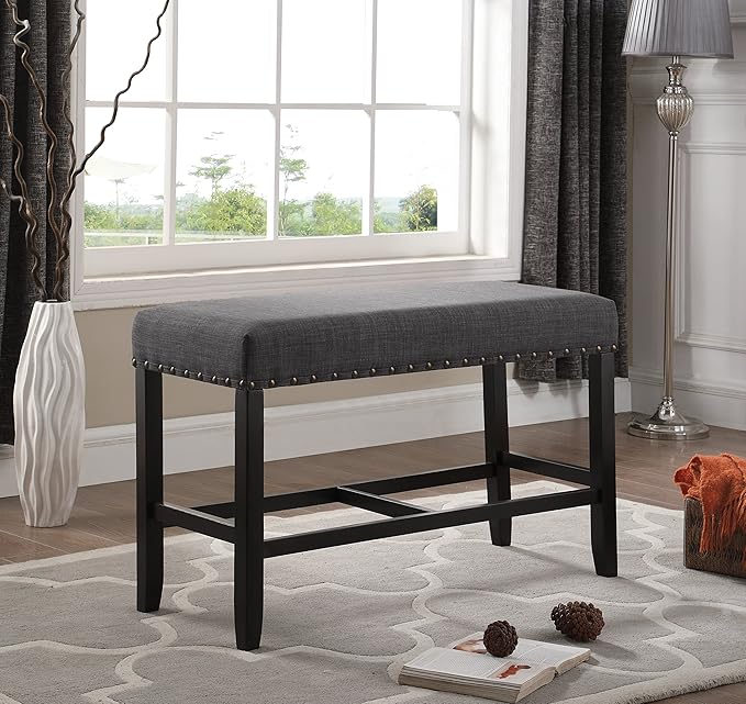 Biony Fabric Counter Height Dining Bench