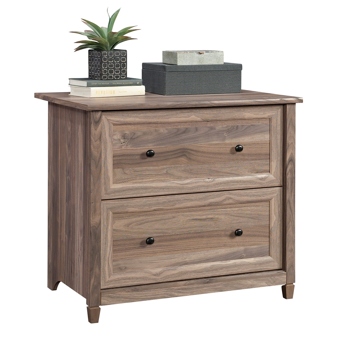 Edge Water 2 Drawer Lateral Filing Cabinet, Office File Cabinet, in Washed Walnut