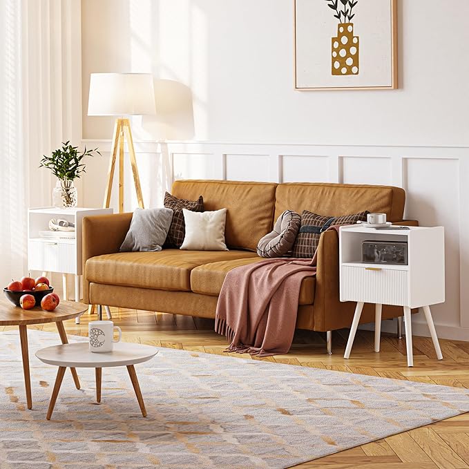 Bedside Table with Storage Drawer