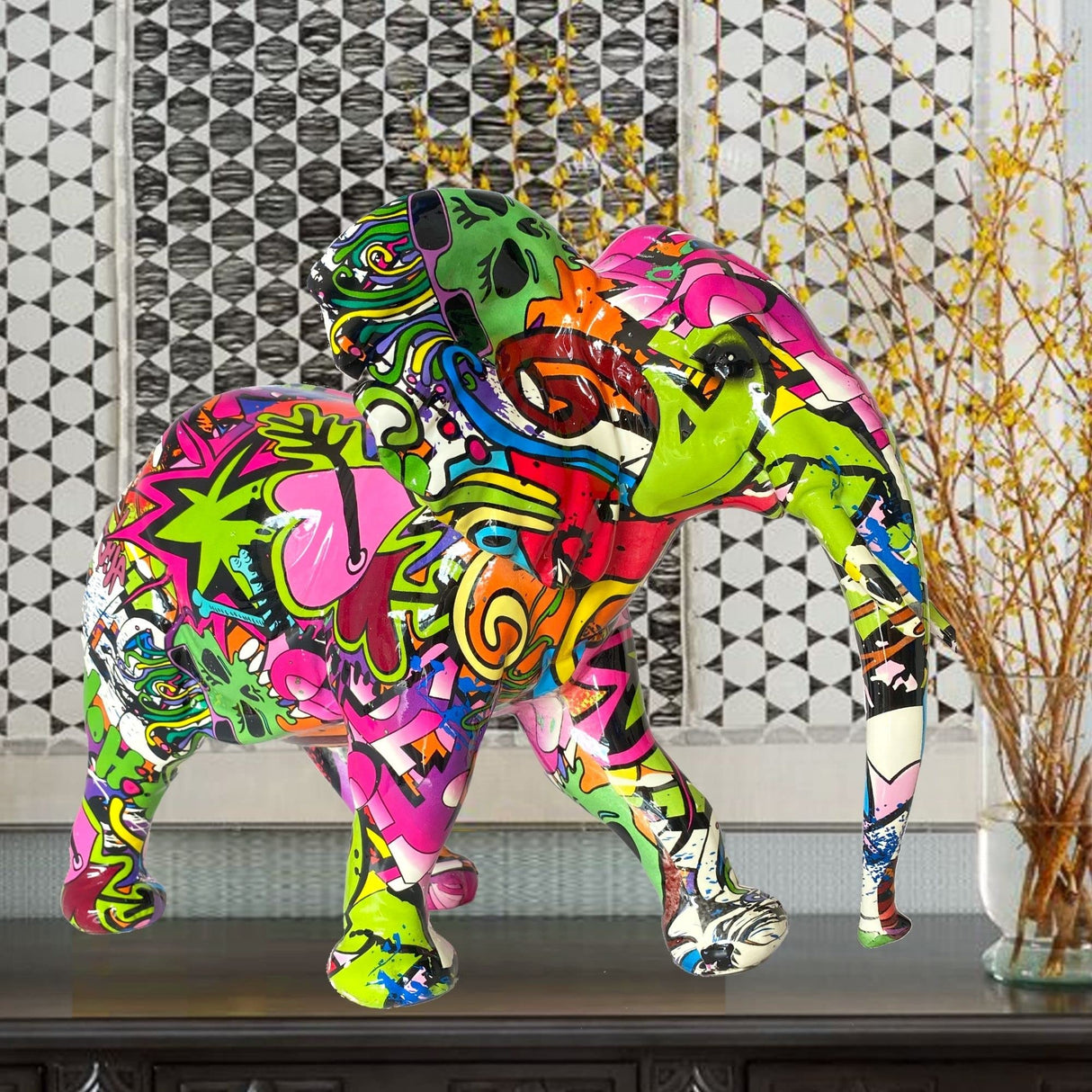 Elephant African Multicolor 35.5 * 20 * 24.5
