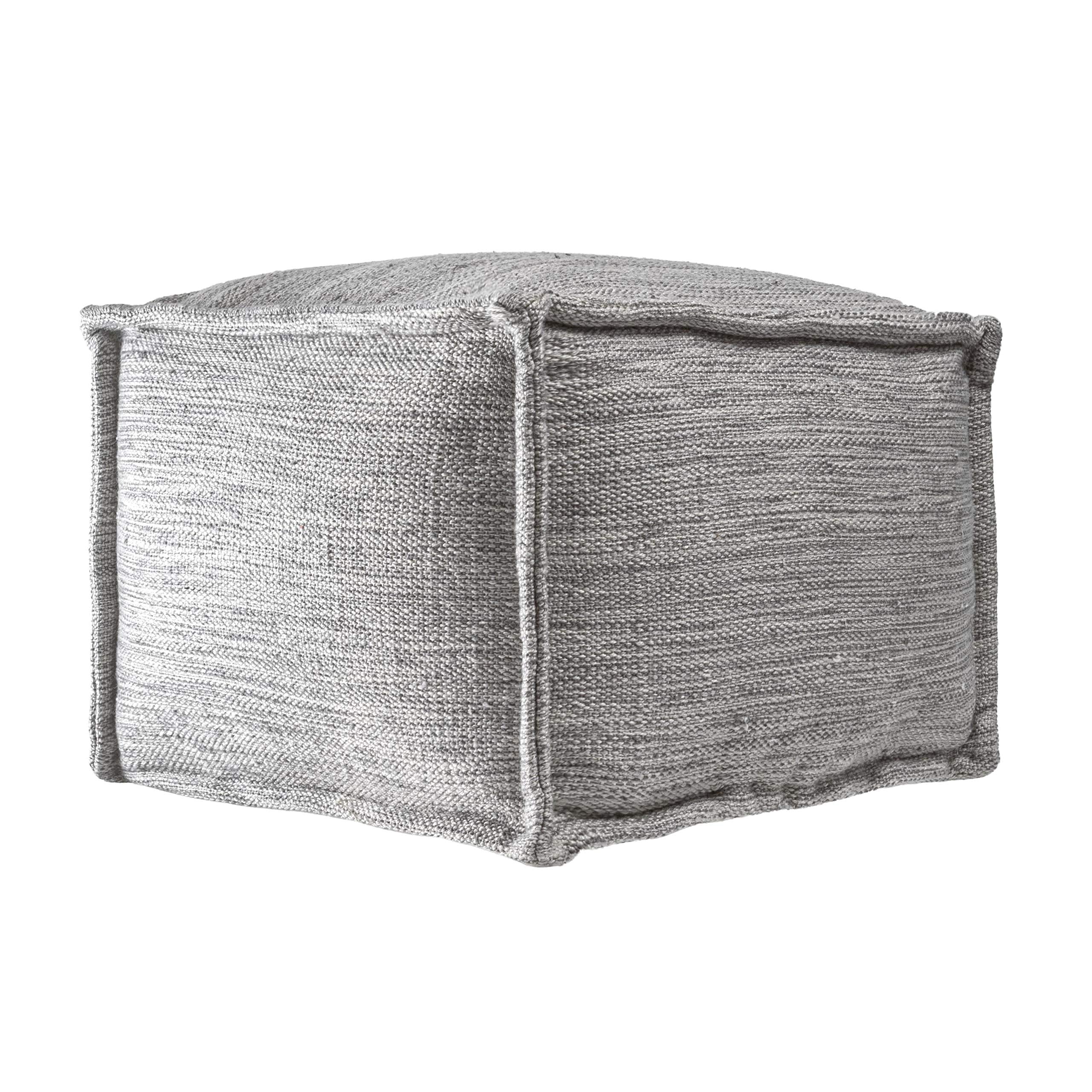 Sofia Casual Solid Indoor/Outdoor Filled Ottoman Pouf 14" x 20" x 20"