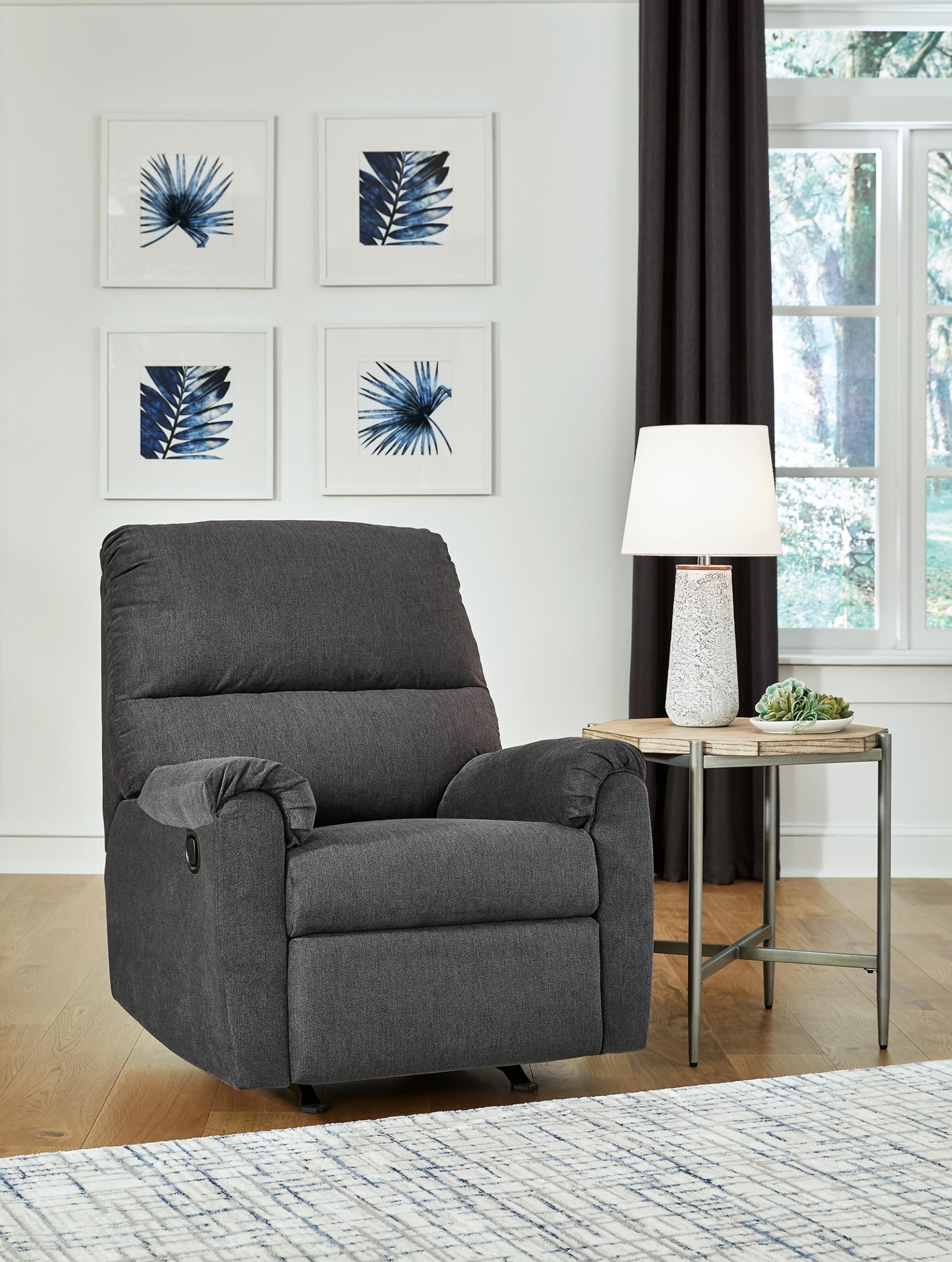 ChicEase Rocker Recliner – One Pull Recline, Cushioned Arms