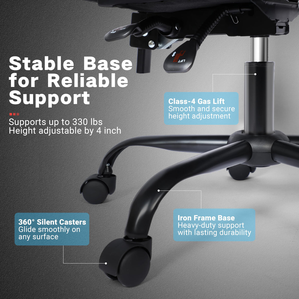 Ergonomic Gaming Chair with Footrest and Lumbar Support