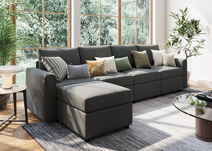 Modular Sectional Sofa, Convertible U Shaped Sofa Couch with Storage