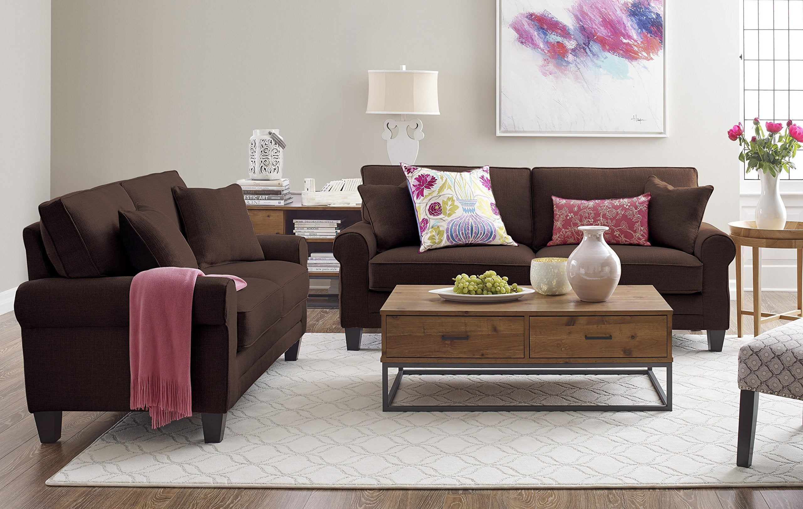 61" Loveseat, Brown