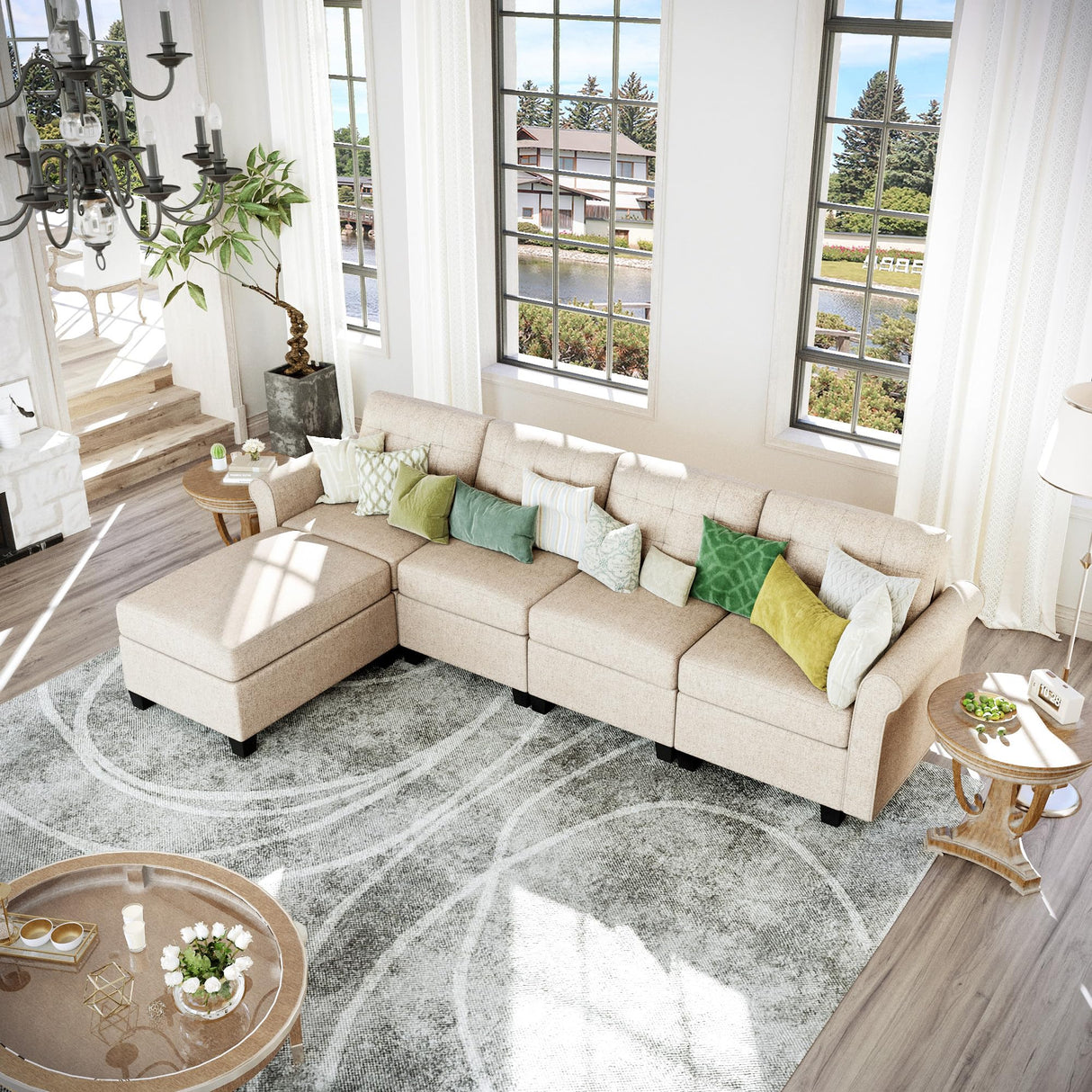 Convertible Sectional Sofa for Living Room