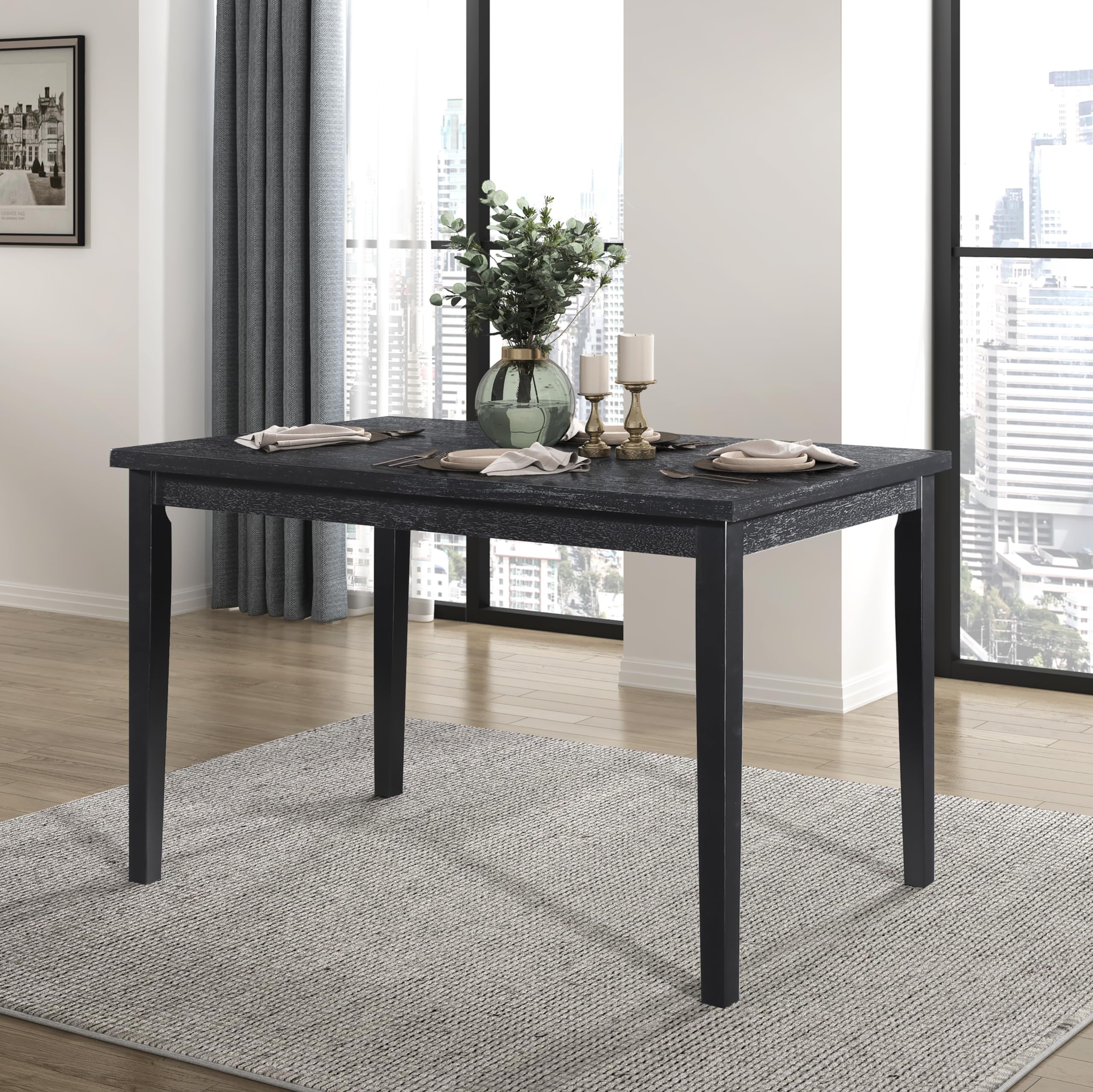 Clover Dining Table - Modern Black Outdoor Patio Furniture