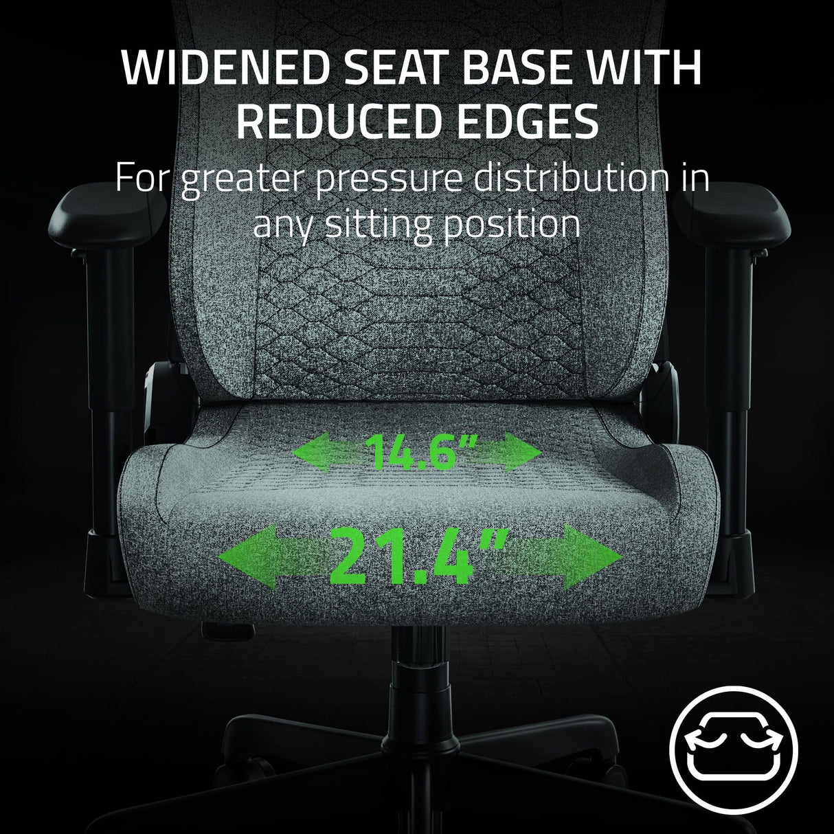 Ergonomic Gaming Chair with Built-in Lumbar Support - Light Gray