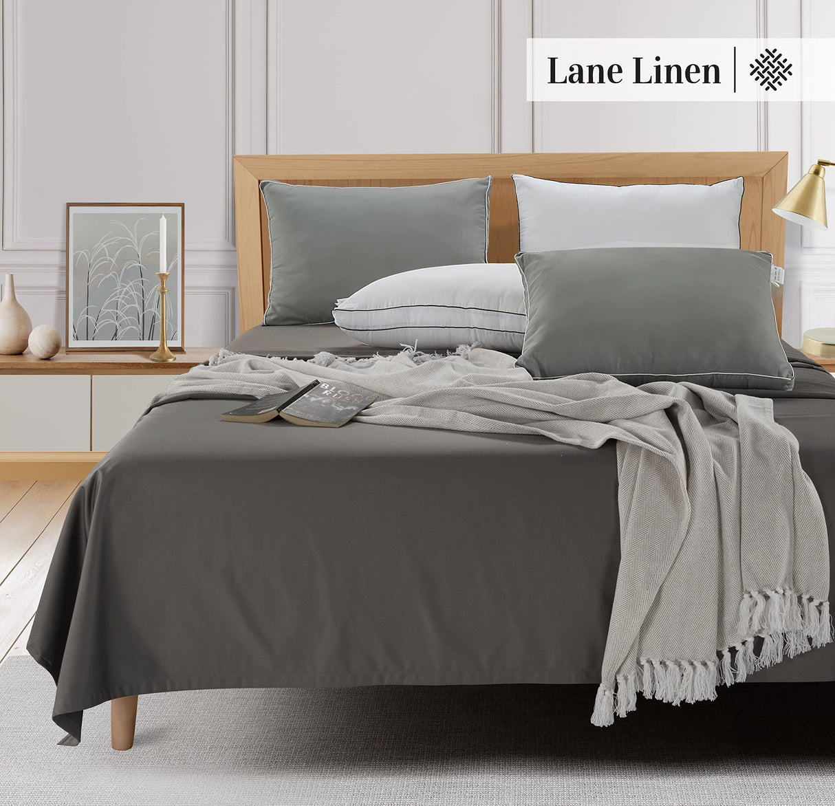 Pillows Standard Size Set of 4 - Soft Gusseted Bed Pillow