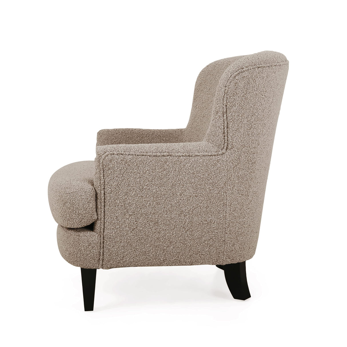 Hartshorn Club Chair, Warm Stone Gray + Matte Black