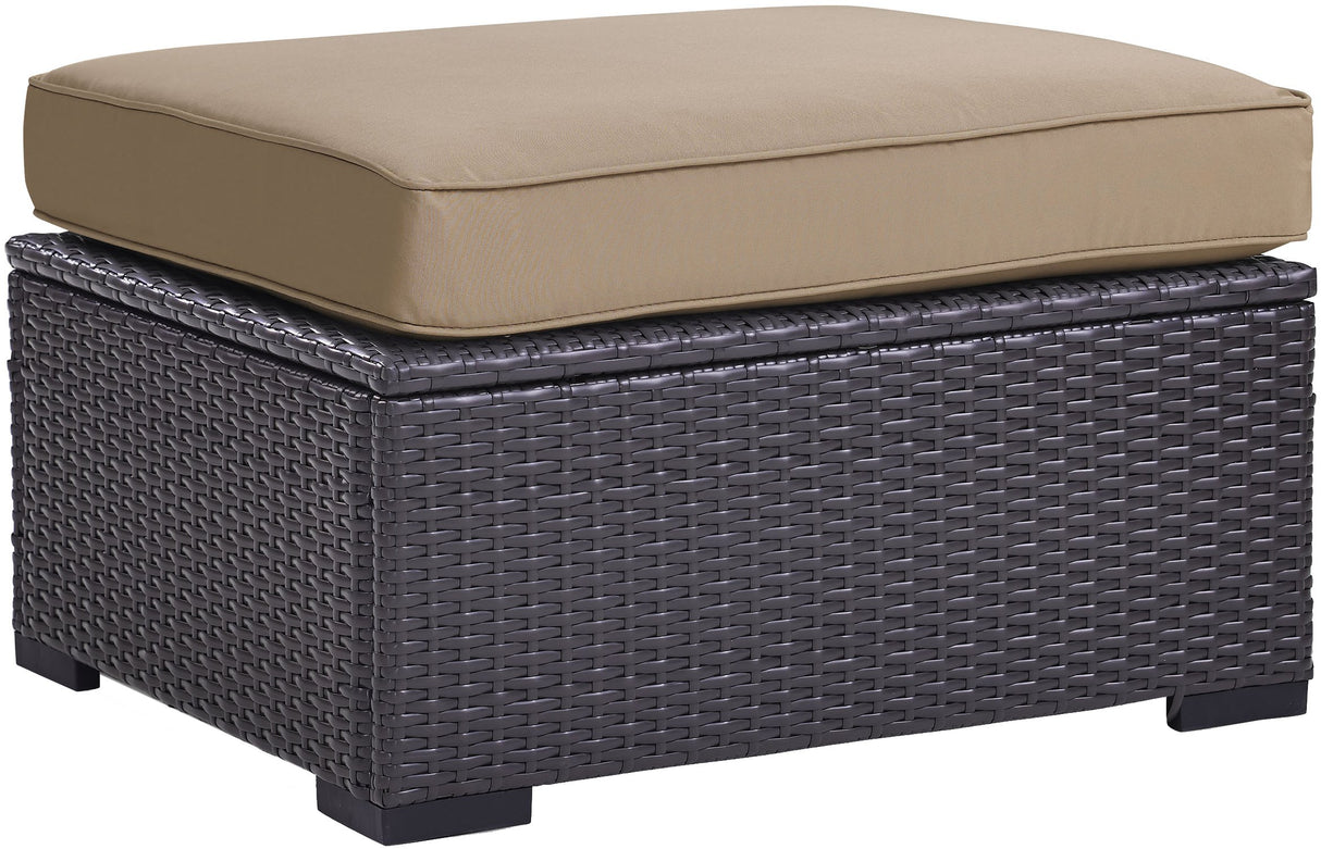 Biscayne Wicker Outdoor Ottoman Foot Rest for Patio, Deck, Porch