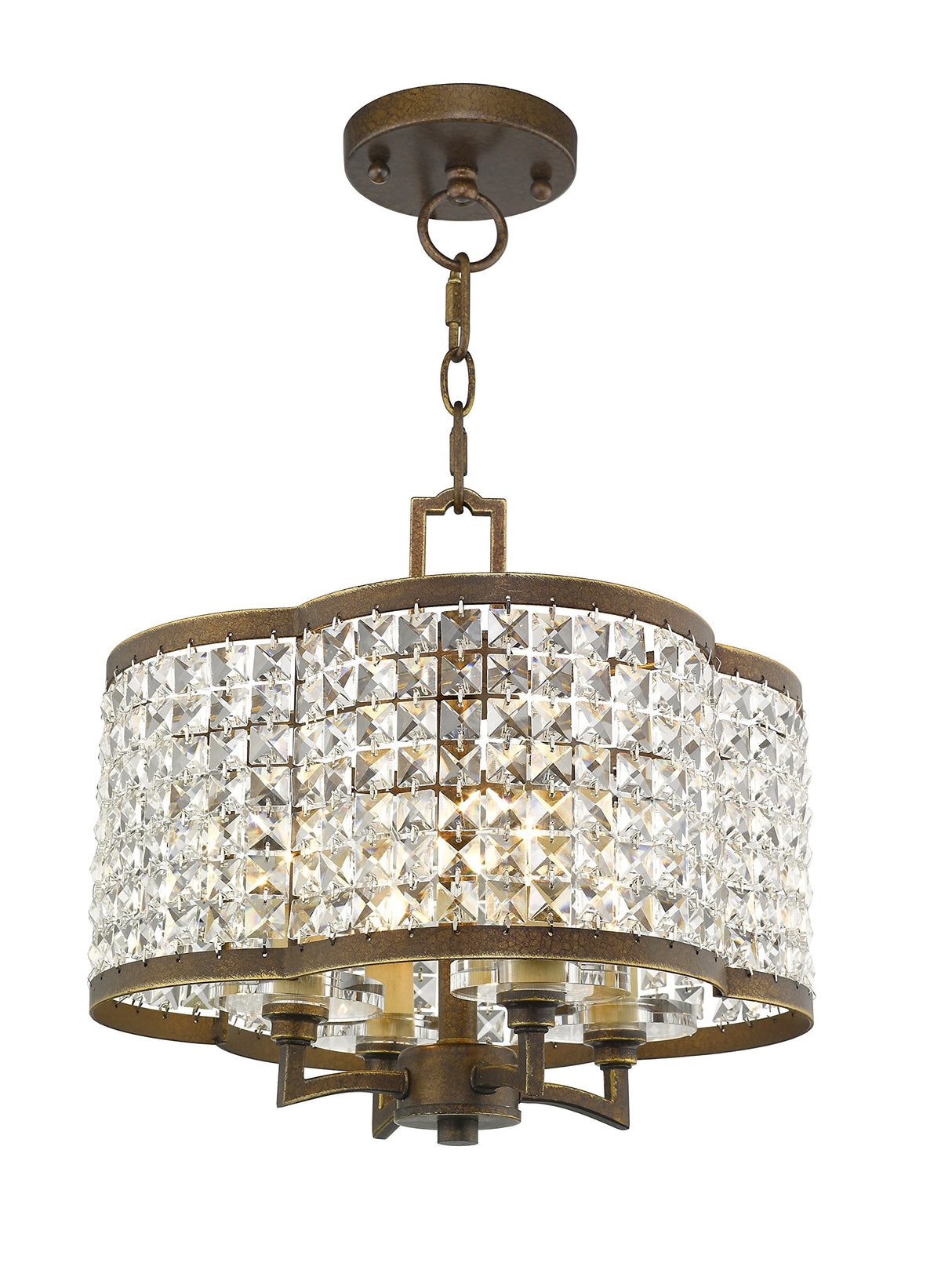 Lighting 50574-64 Gramercy 4-Light Convertible Mini Chandelier/Ceiling Mount