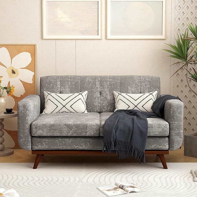 65" W Linen loveseat Sofa, Easy to Assemble, Modern Furniture