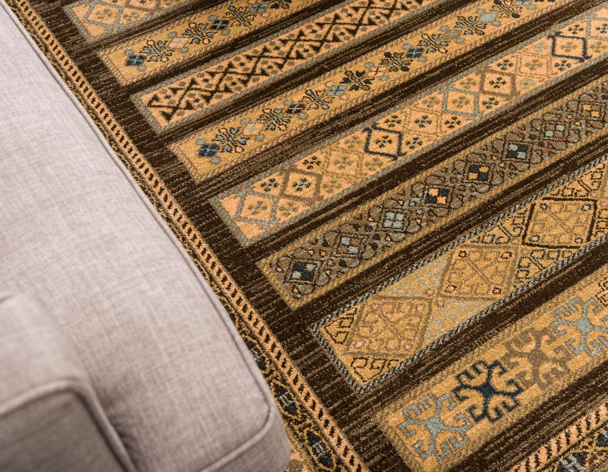 Fars Collection Area Rug - Pasadena (5' 1" x 8' Rectangle, Brown/ Light Brown)