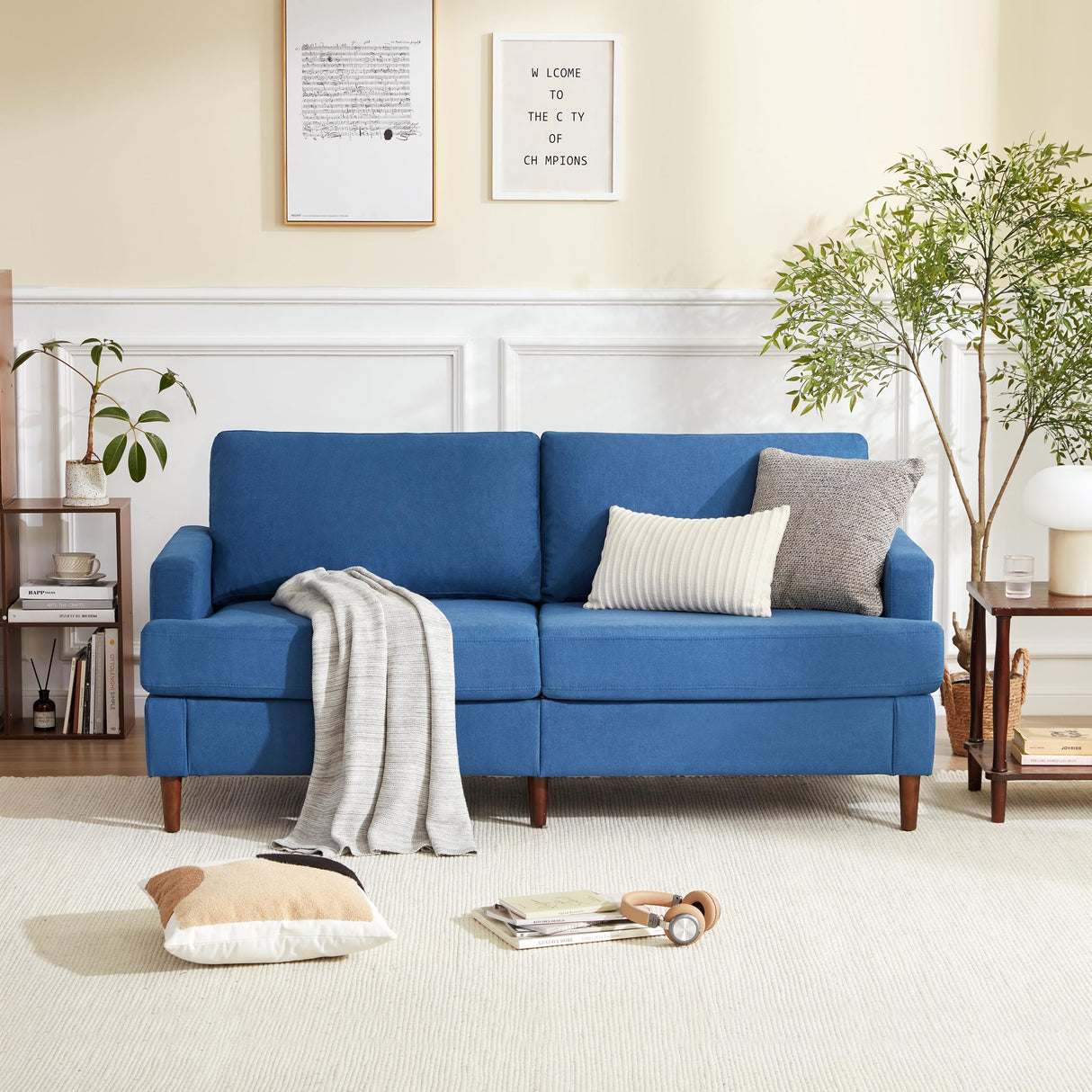 69”W Mid Century Modern Loveseat Sofa, 2 Seater Love Seat Couches for Living Room,