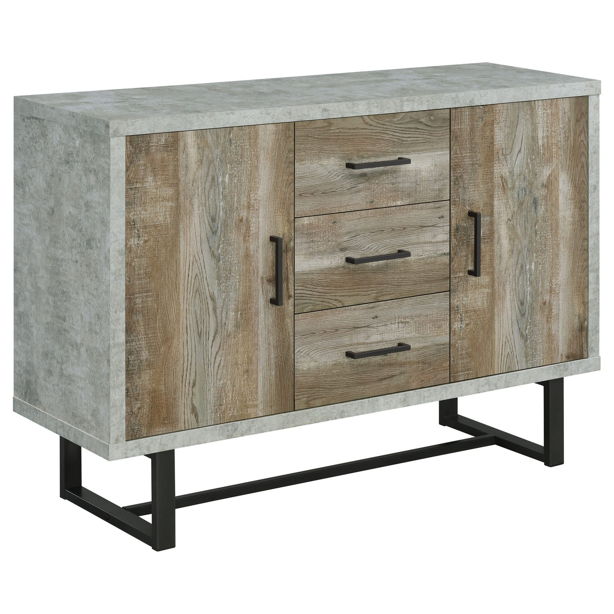 Abelardo 3-Drawer Accent Cabinet Weathered Oak and Cement
