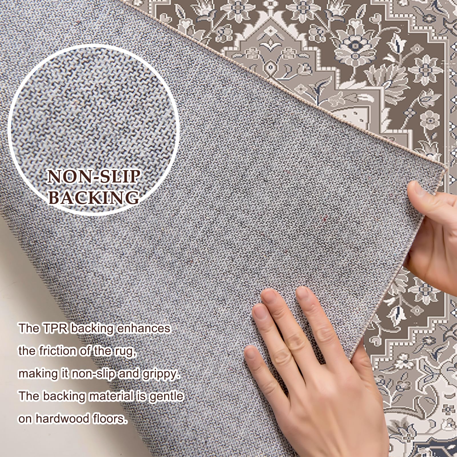 Area Rug 5'x7' Washable Rug for Living Room Stain Resistant Bedroom Rug Lightweight