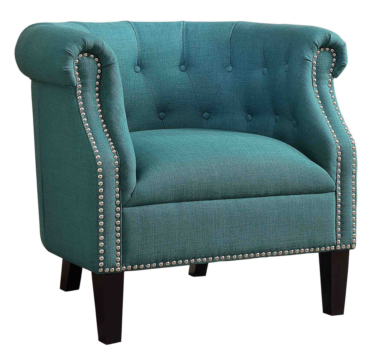 Fabric Barrel Accent Chair, Teal (1220F3S)
