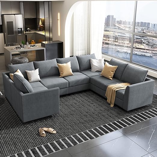 Modern Fabric Corner Sectional Sofa Modular Sectional Couch