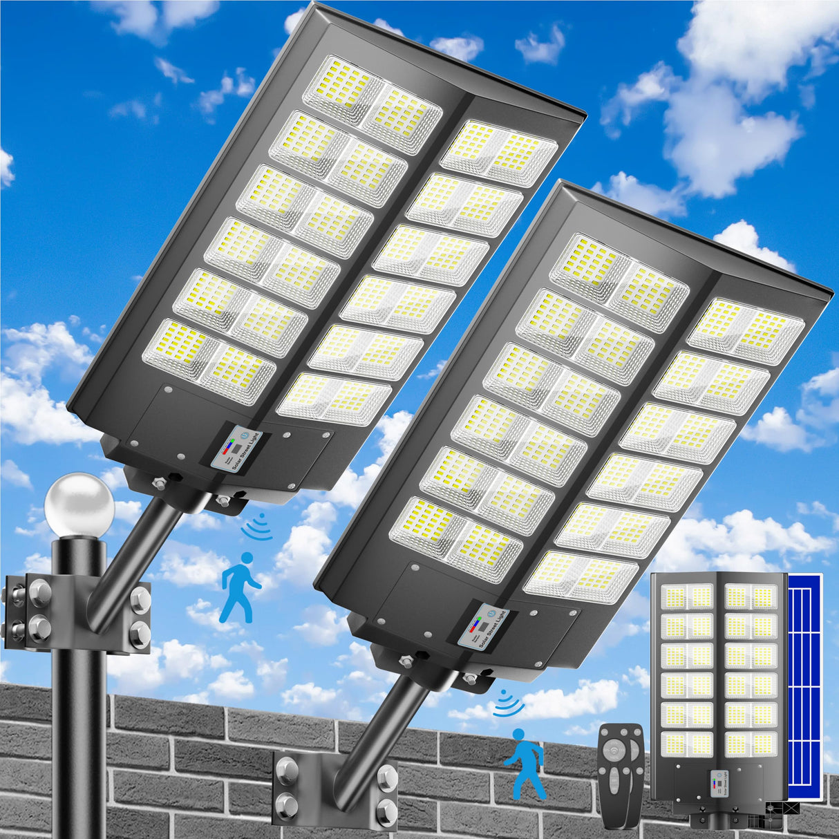 Street Light Dusk to Dawn 6000W, 600000LM, 7000K Brightness, IP67 Waterproof