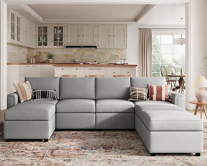 Modular Sectional Sofa, Convertible U Shaped Sofa Couch with Storage