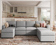 Modular Sectional Sofa, Convertible U Shaped Sofa Couch