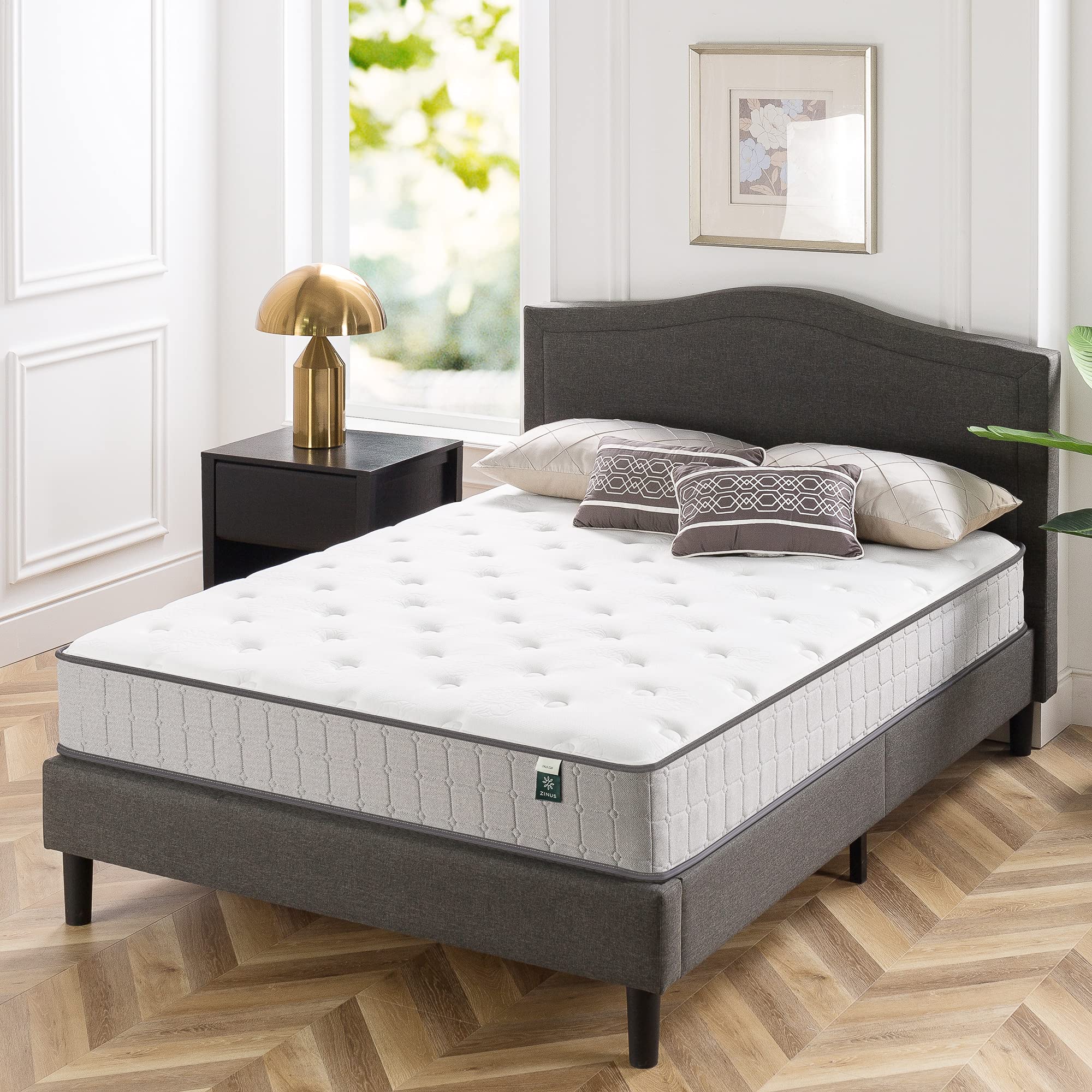 10 Inch Comfort Support Cooling Gel Hybrid Mattress, Queen, Tight Top Innerspring Mattress