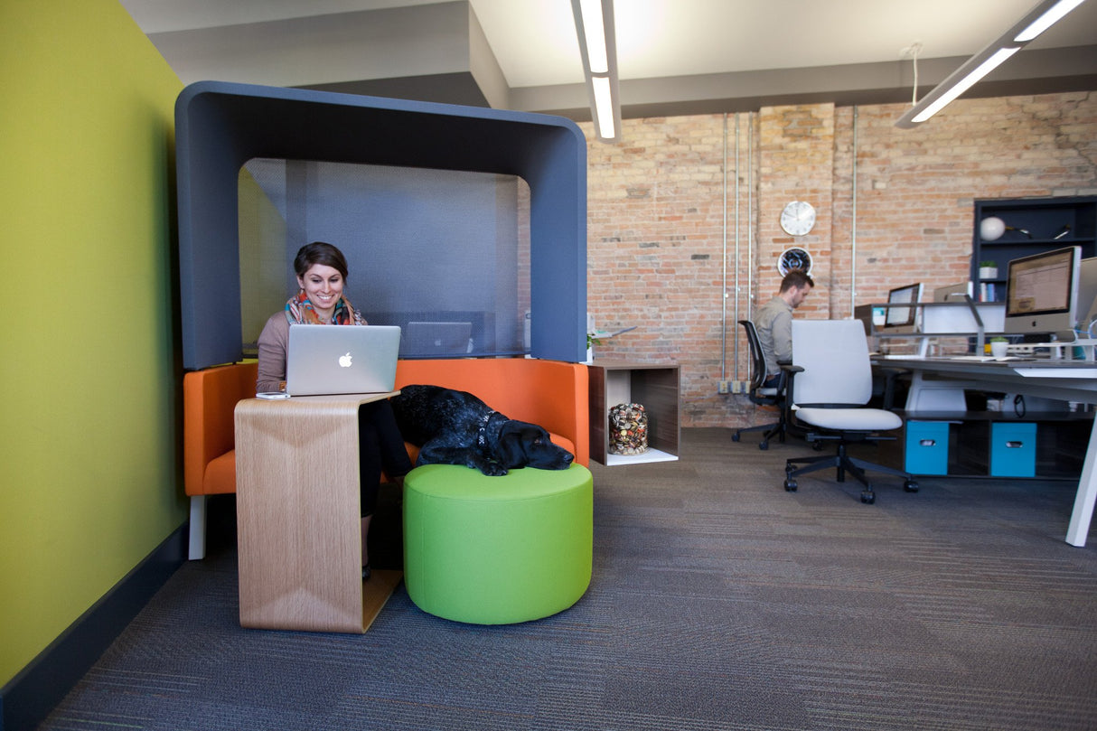 Chair, Grey Fabric -