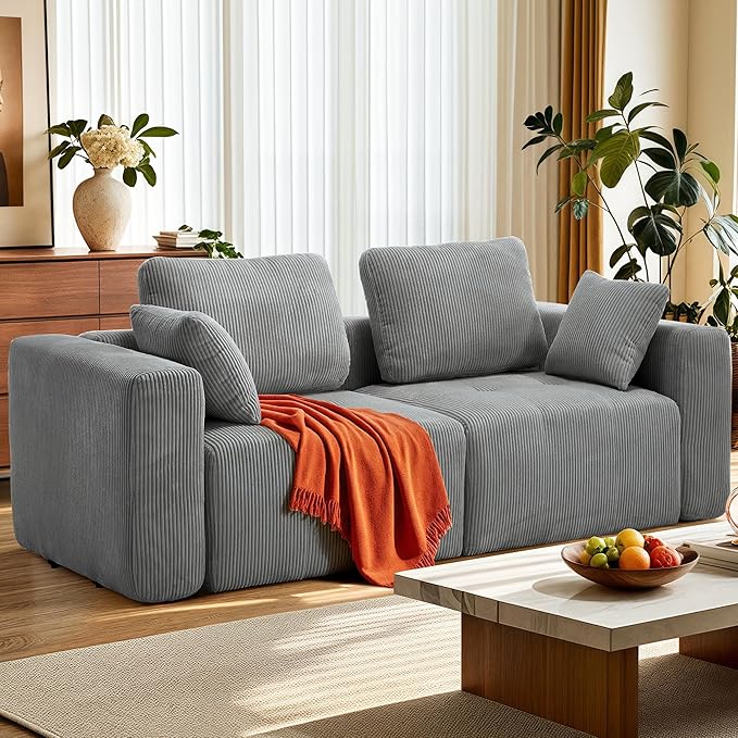 112" Modular Sectional Sofa L-Shaped Couch for Living Room, Comfy Cloud Sofa