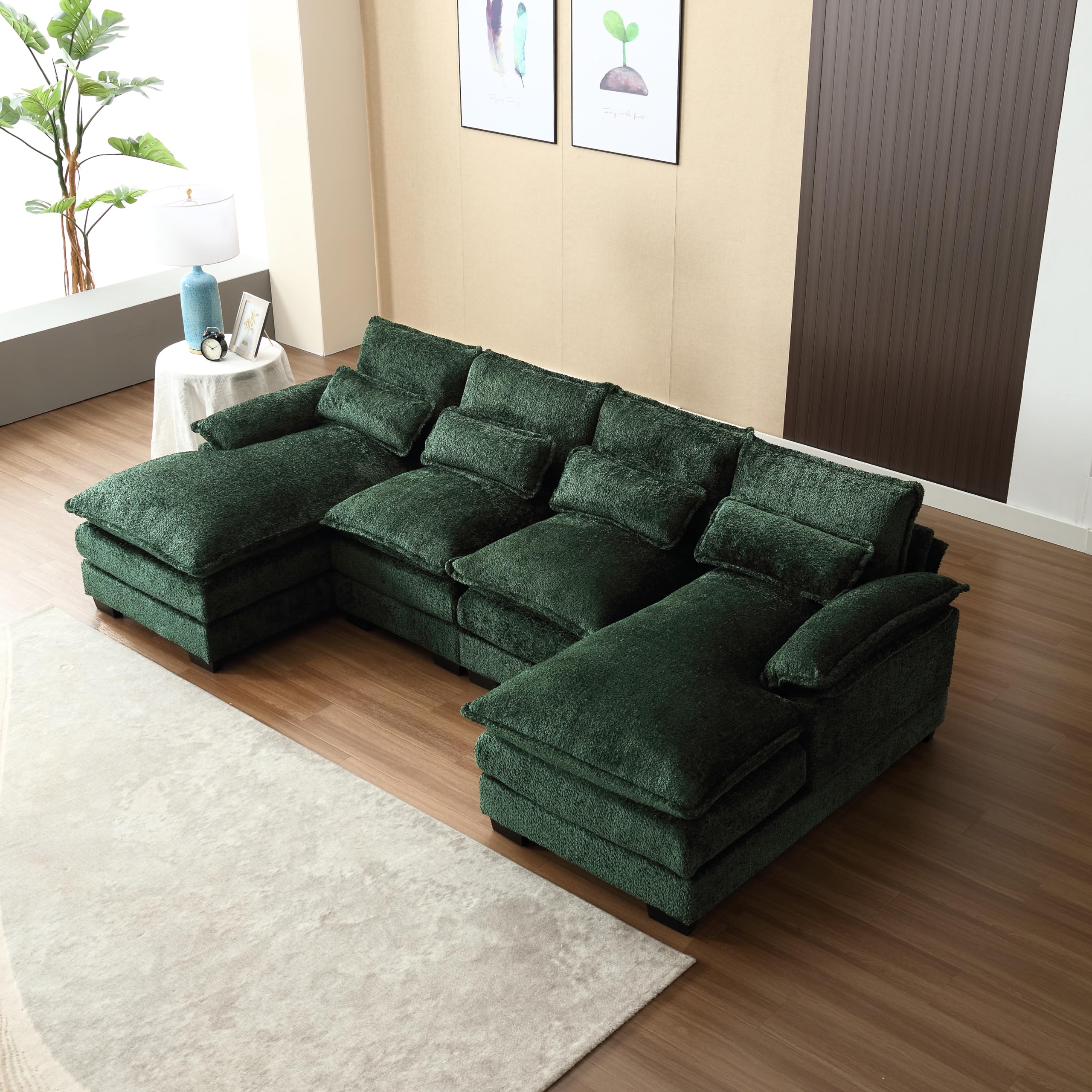 Sofa Cloud Couch, 110" Upholstery Comfy Modular Sofa