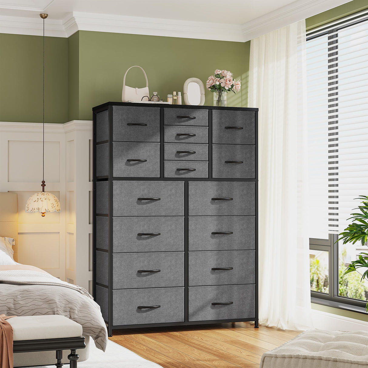 Dresser for Bedroom with 16 Drawers
