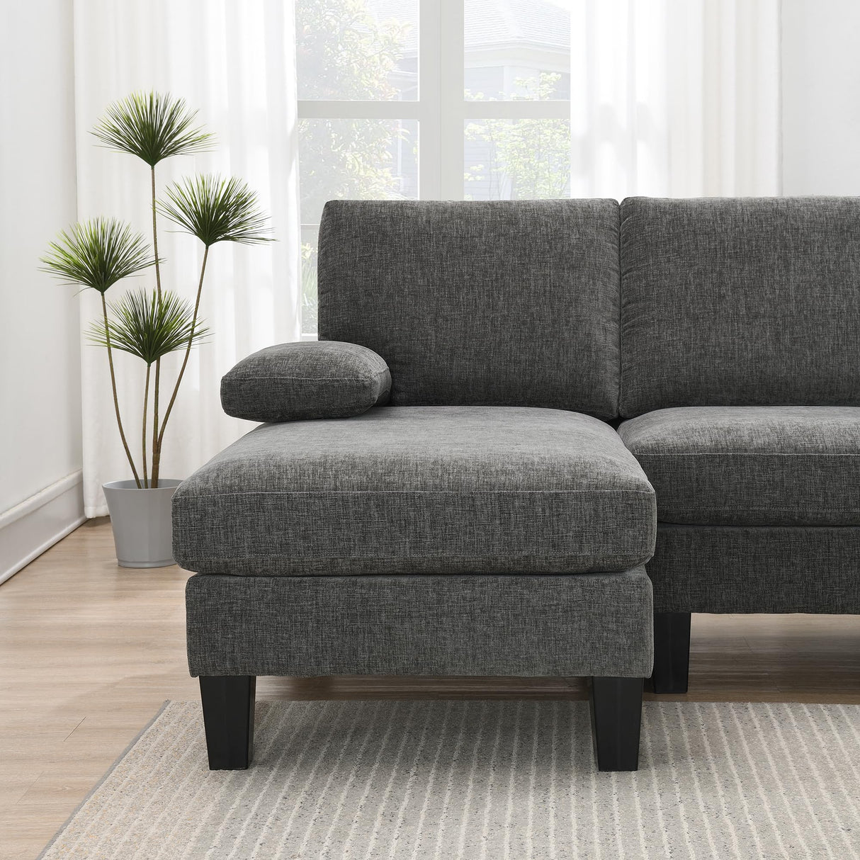 U-Shape Convertible Sectional Sofa Couch 4 Seat Sofa Set for Living Room