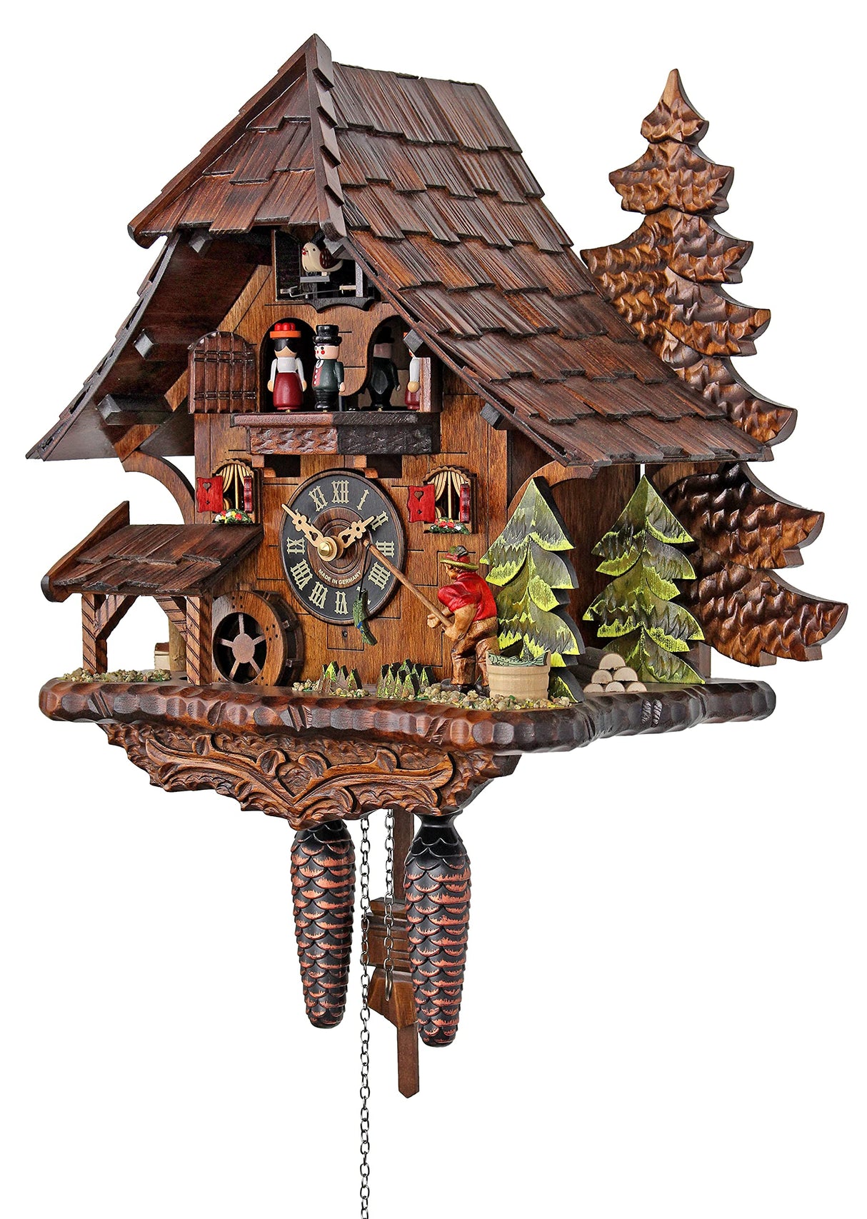 Quartz Cuckoo Clock - The Successful Fisherman