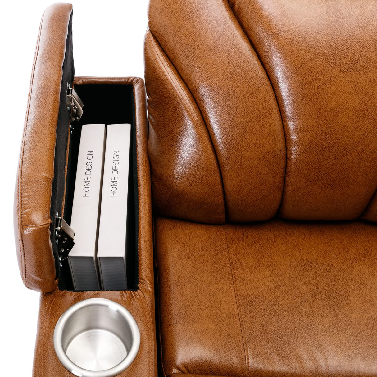 Leather Recliner Power Chair, Home Theater Seating with Multimedia Audio Armrest