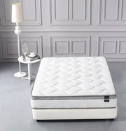 Organic Cotton - 10 Inch - Perfect Sleep - Comfort Plush Euro Pillow Top - Cool Memory