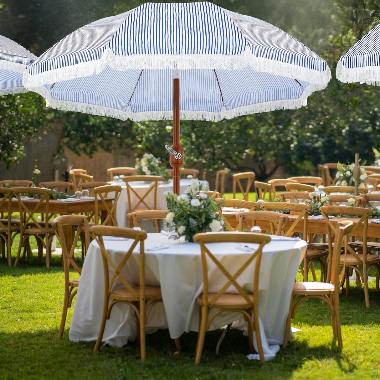 9ft Patio Umbrella with Tassels, Fringe Portable Beach Umbrella, Umbrella Outdoor Patio