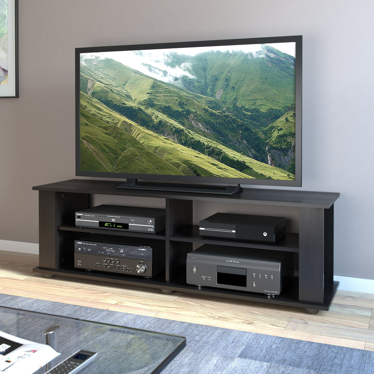 Fillmore Ravenwood Black Engineered Wood TV Stand