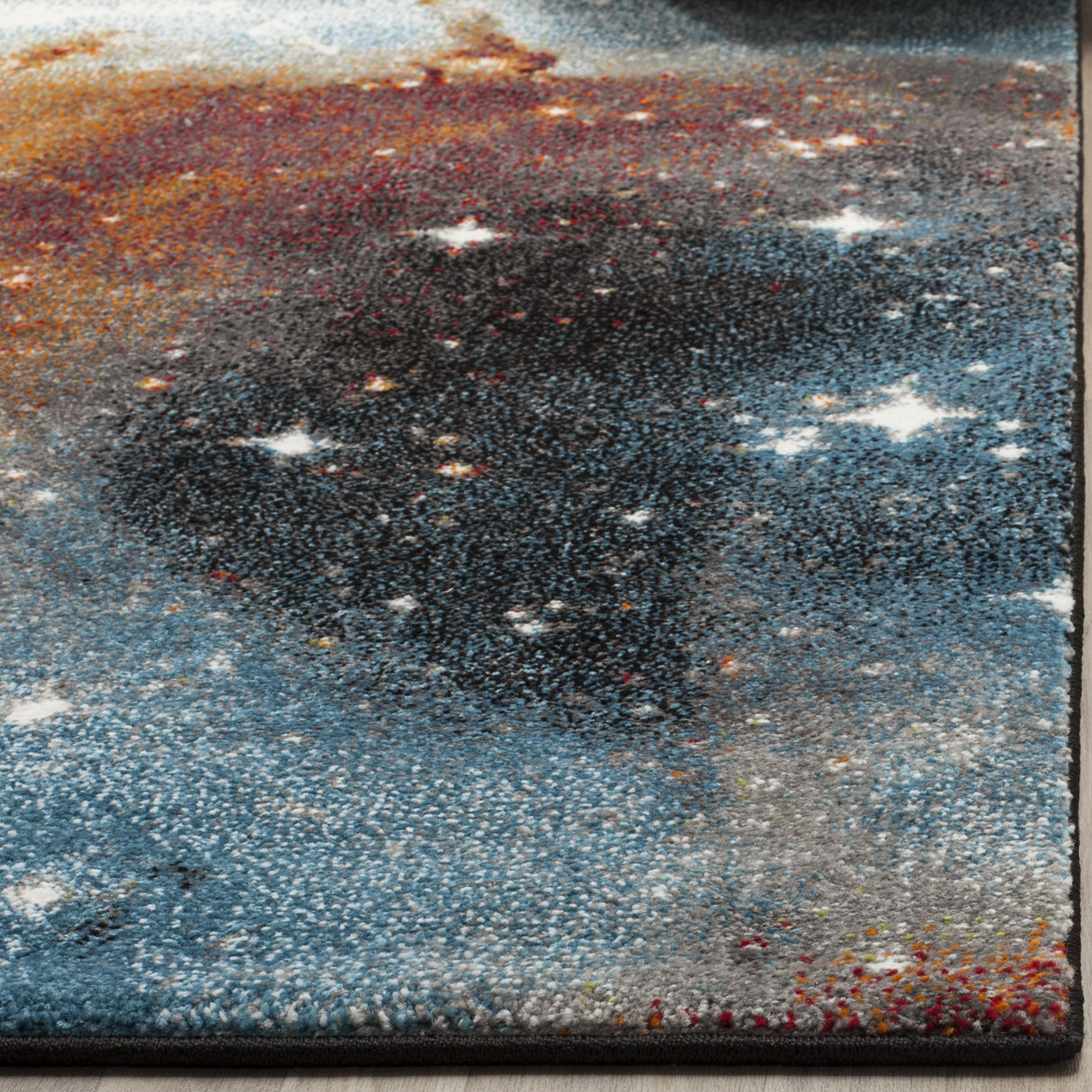 Galaxy Collection 4' x 6' Orange / Multi GAL109D Abstract Non-Shedding