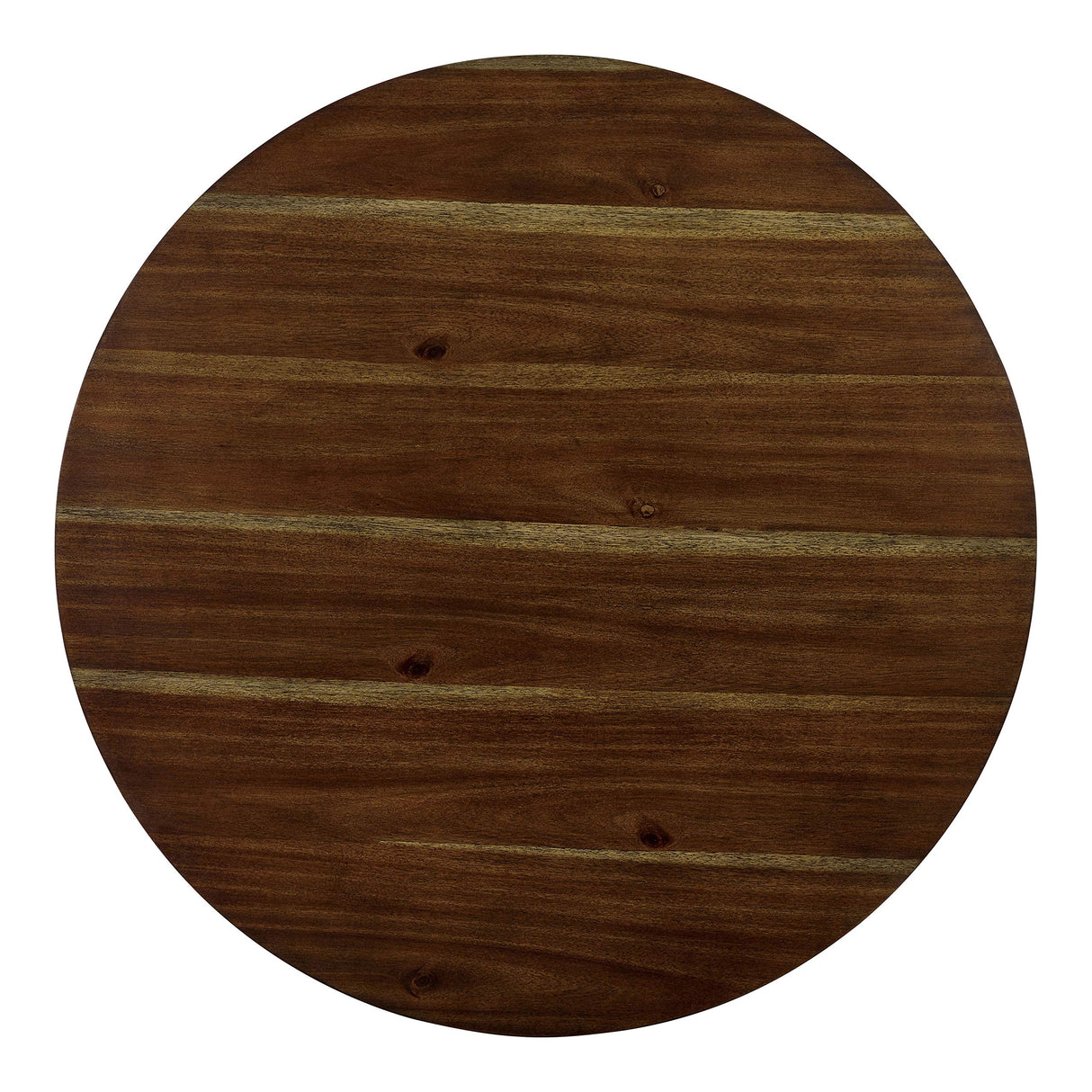 Round Dining Table Set, Walnut and Dark Brown