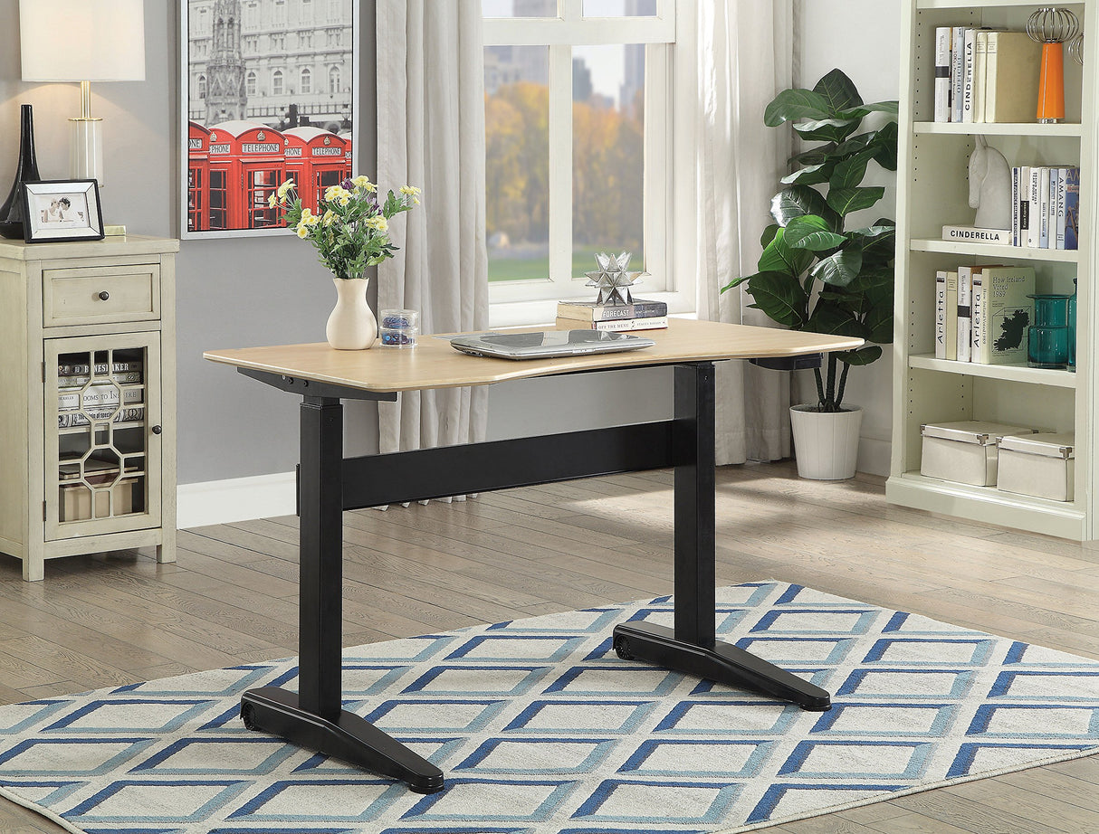 Agate Adjustable Height Desk Small Black