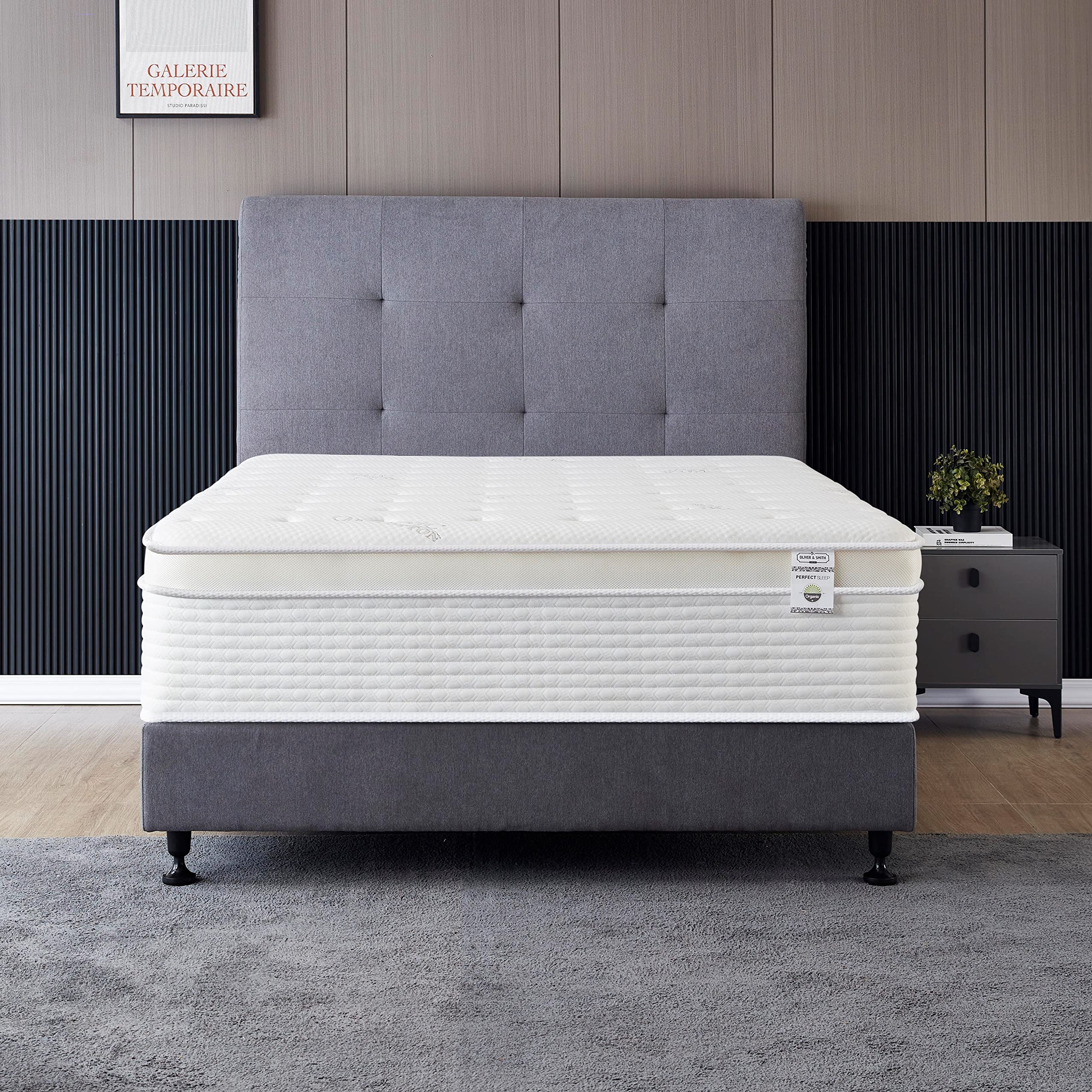 Queen Size Mattress - 14 Inch Cool Memory Foam & Spring Hybrid Mattress