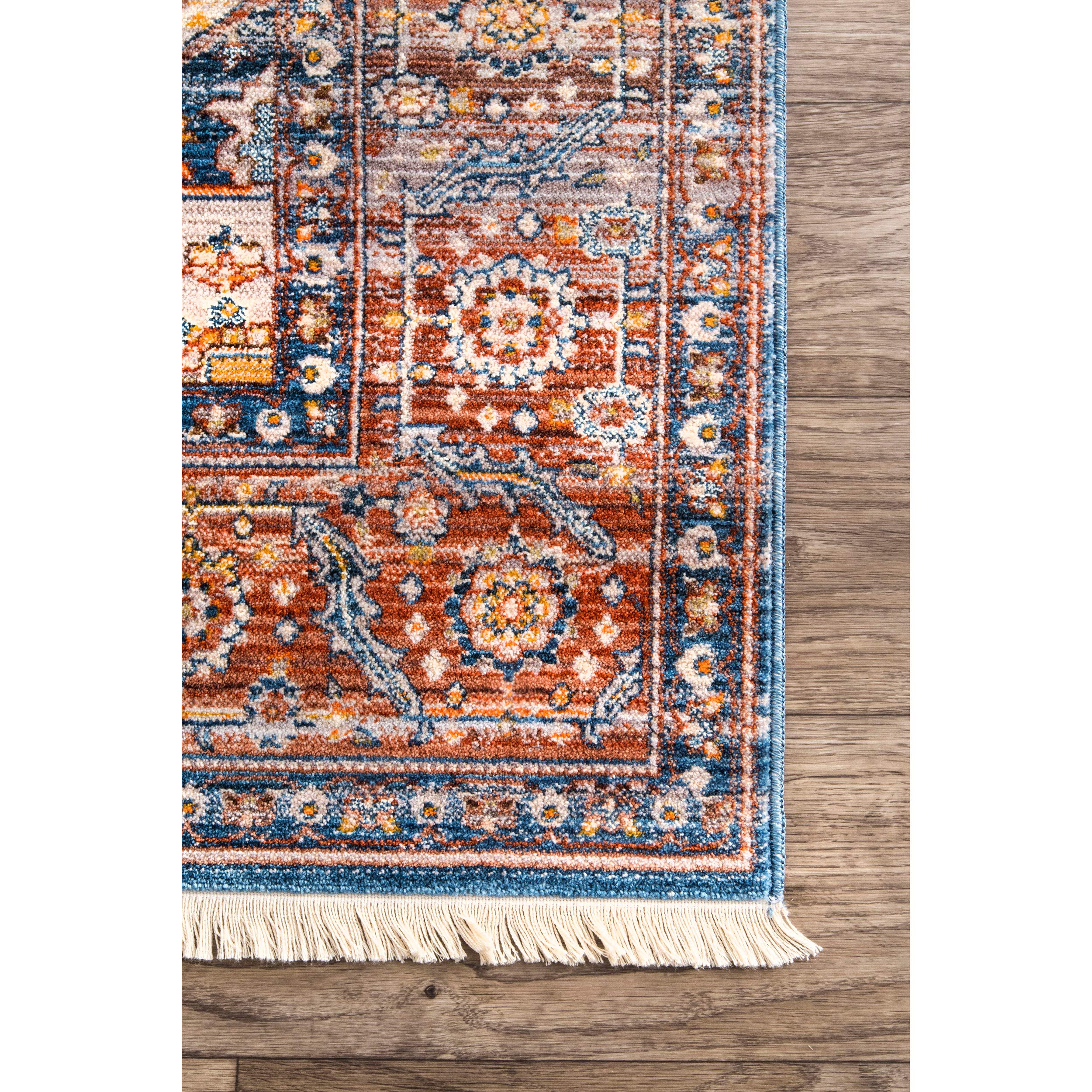 Jullian Vintage Floral Area Rug , 3' x 5', Rust, Rectangular