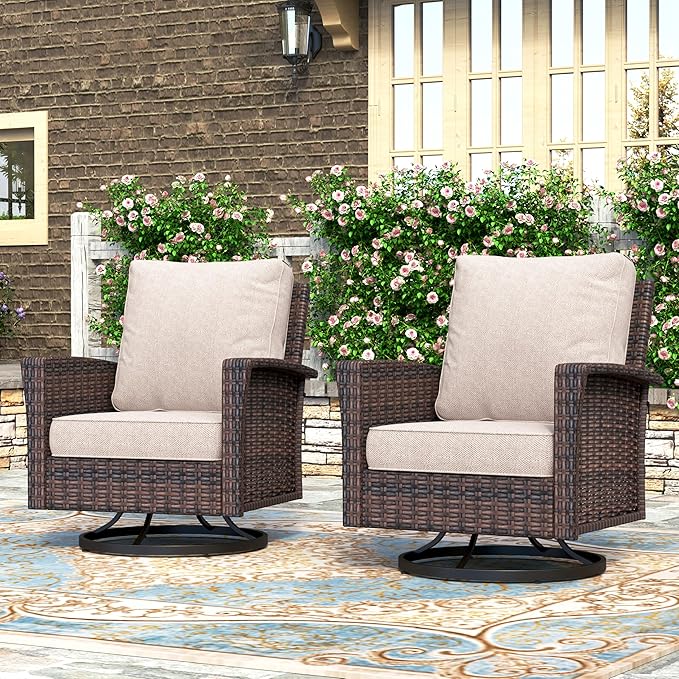 Patio Furniture Conversation Set, Outdooor Sectional, High Back Outdoor Wicker Seating Furniture